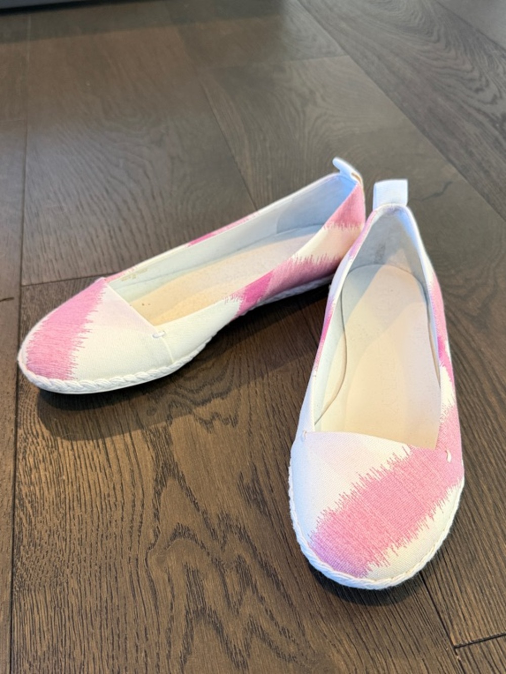 Burberry Women's Pink Accent Canvas Flats